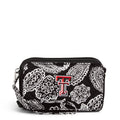 Collegiate RFID All in One Crossbody Bag - Black/White Bandana with Texas Tech University Logo