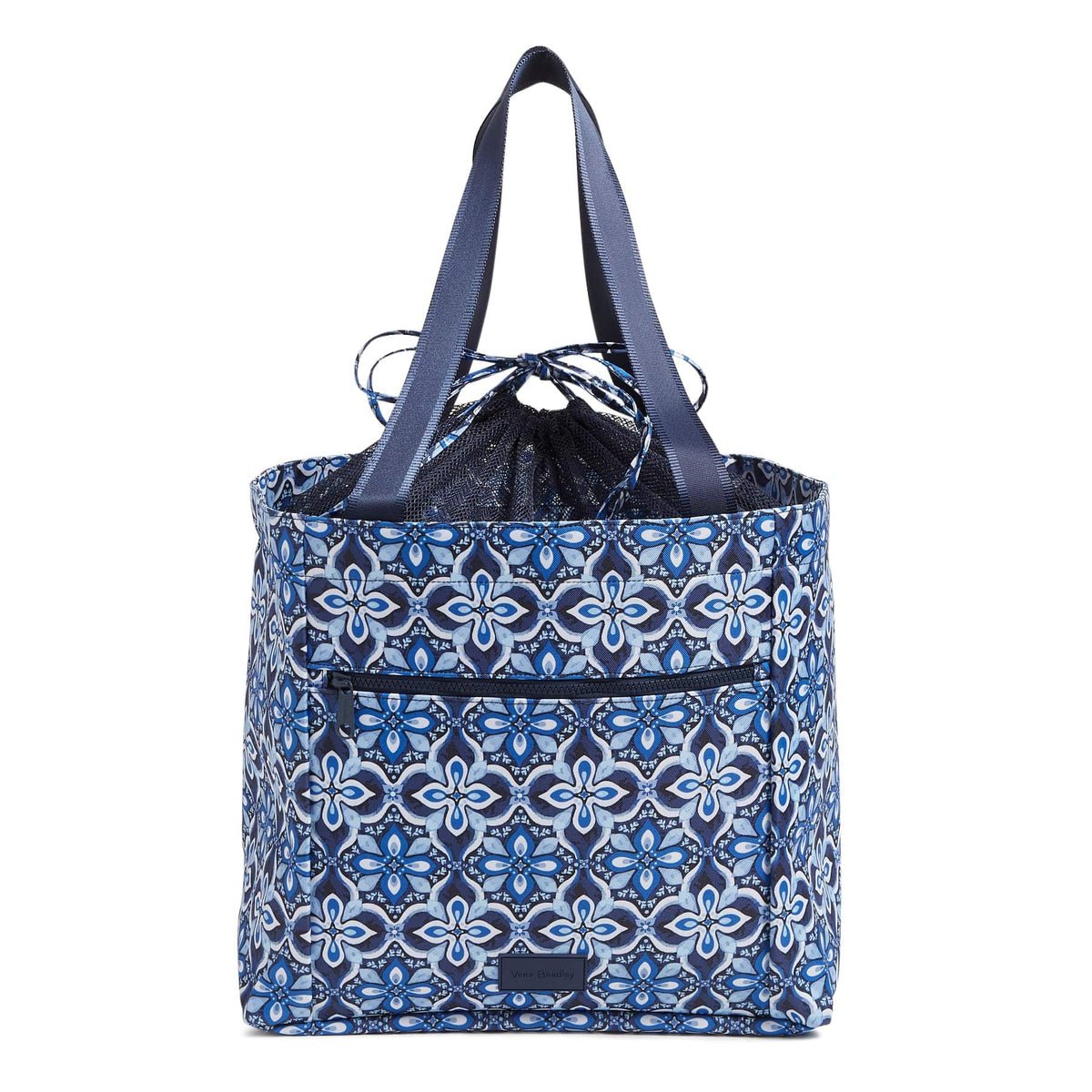 Drawstring Family Tote Bag - Raindrop Medallion