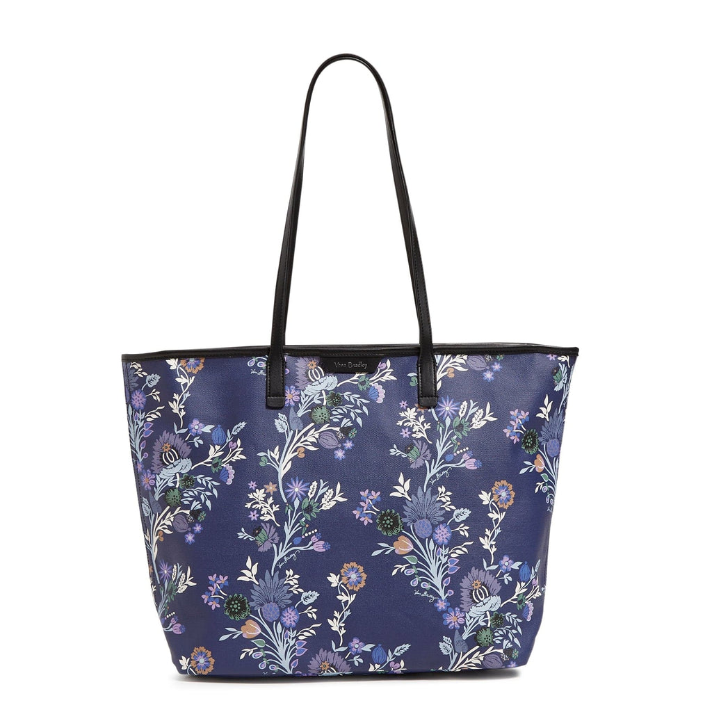 Large Every Day Tote Bag - Garden Masquerade Vines Shadow Blue