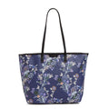 Large Every Day Tote Bag - Garden Masquerade Vines Shadow Blue