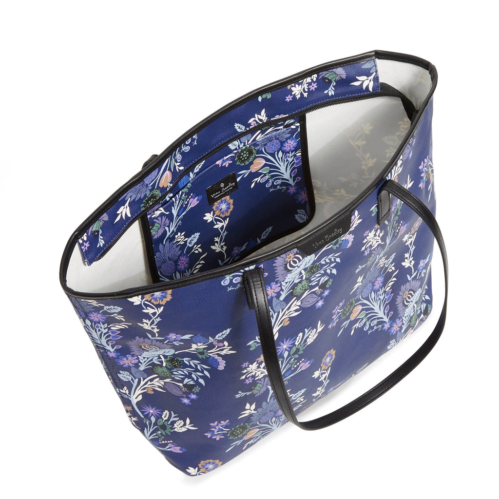 Large Every Day Tote Bag - Garden Masquerade Vines Shadow Blue