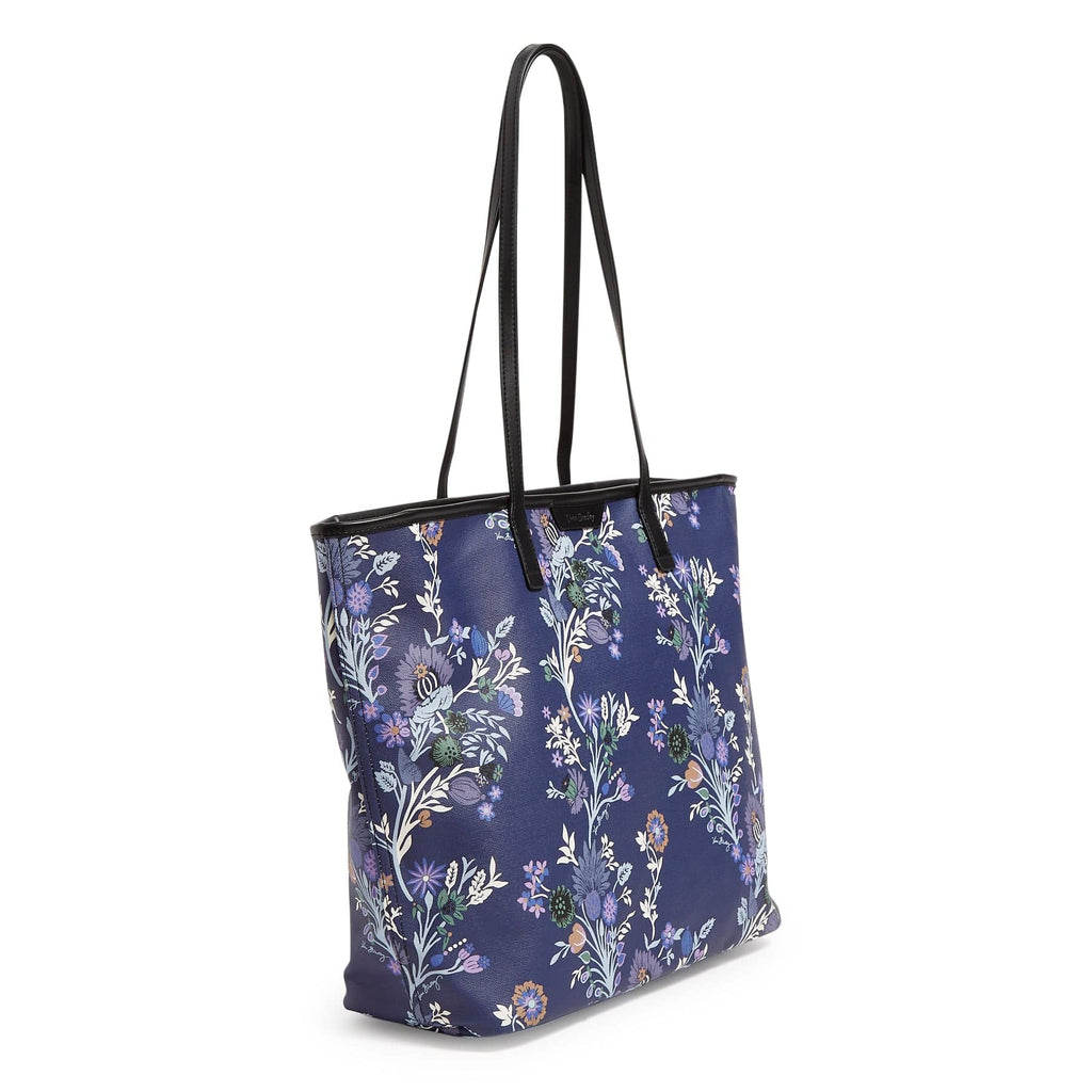 Large Every Day Tote Bag - Garden Masquerade Vines Shadow Blue