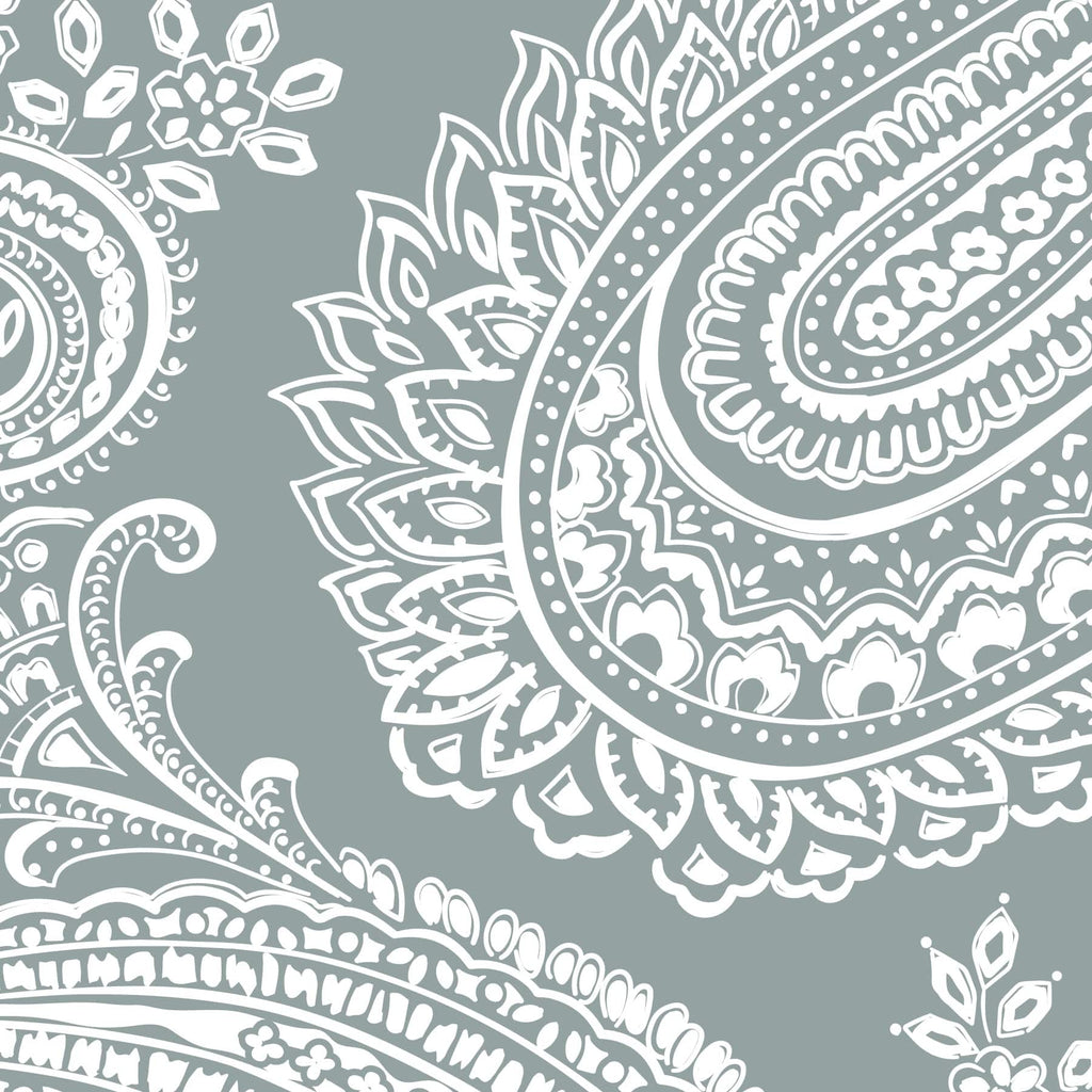 Large Travel Duffel Bag - Cloud Gray Paisley