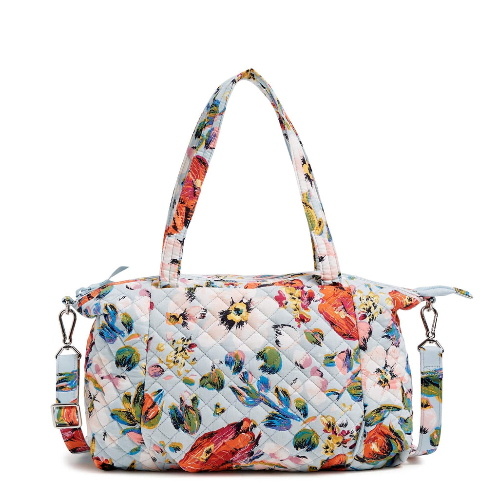 Pleated Multi-Strap Satchel - Sea Air Floral