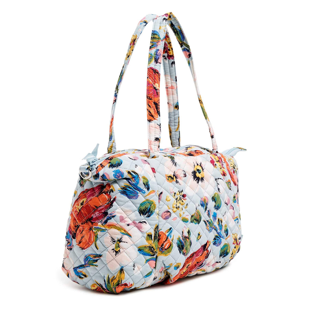 Pleated Multi-Strap Satchel - Sea Air Floral