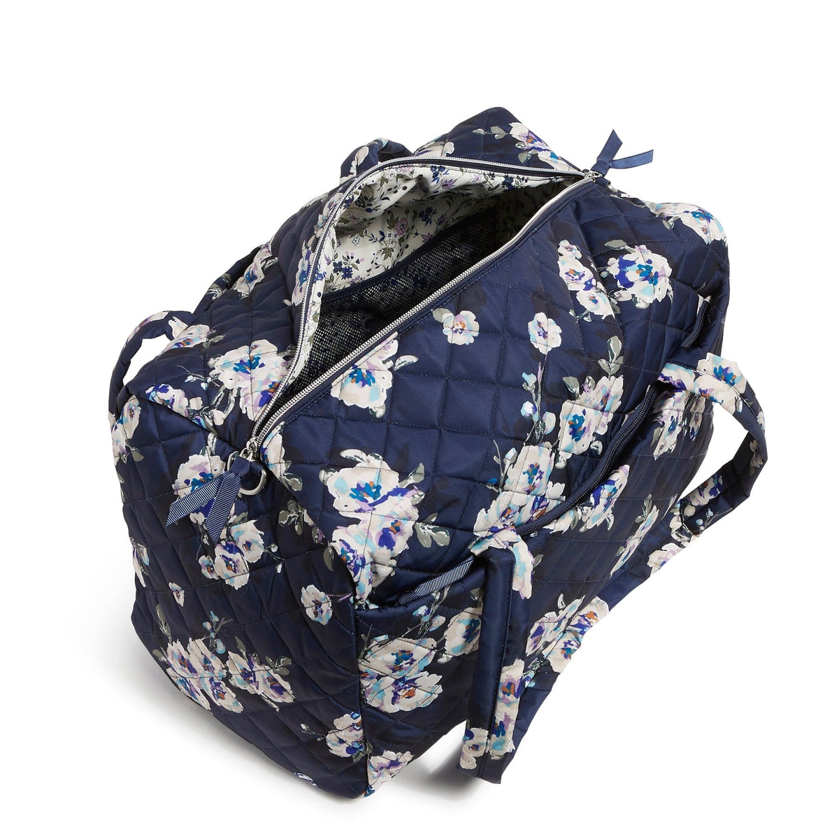 Medium Travel Duffel Bag - Blooms and Branches Navy