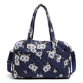 Medium Travel Duffel Bag - Blooms and Branches Navy
