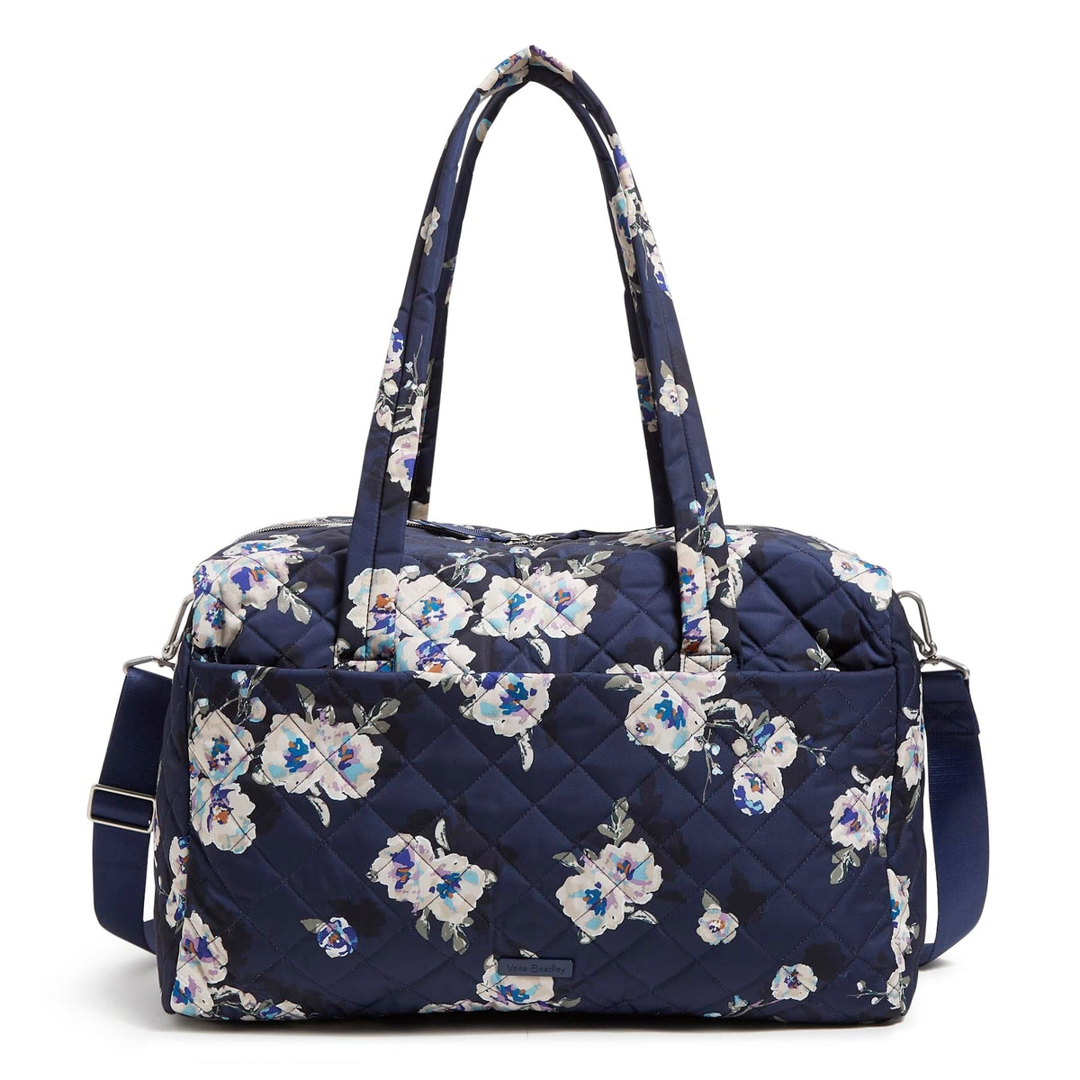 Medium Travel Duffel Bag - Blooms and Branches Navy