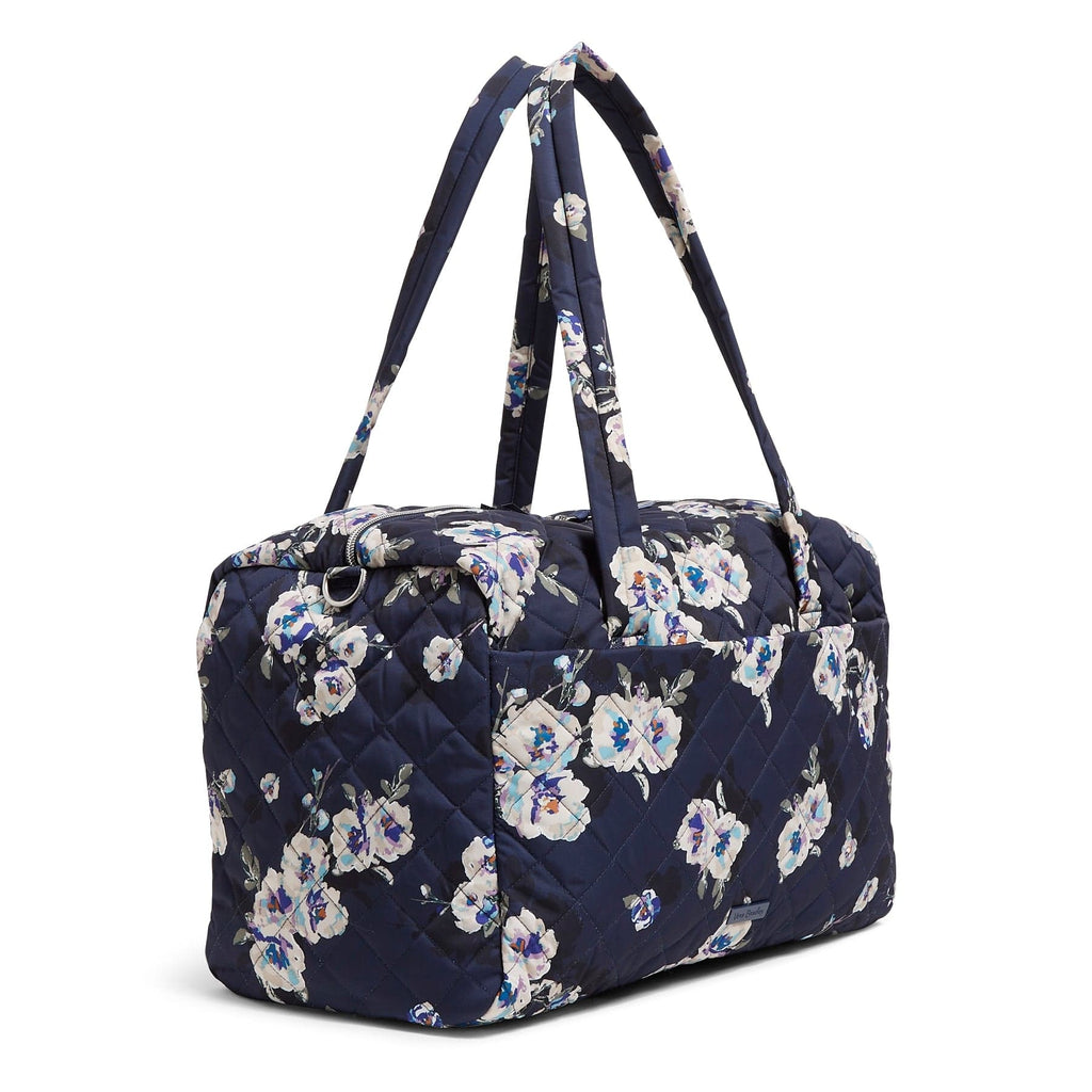 Medium Travel Duffel Bag - Blooms and Branches Navy