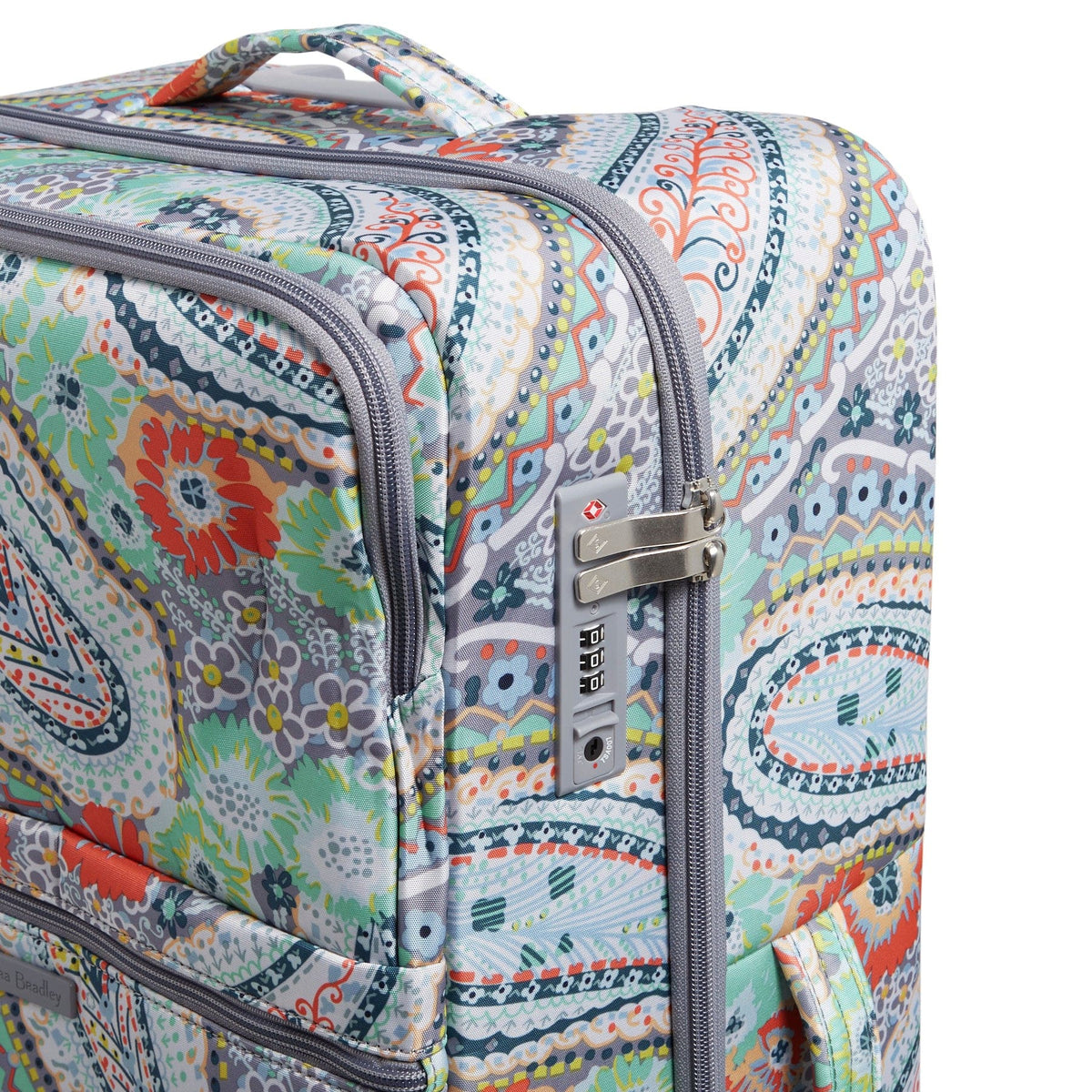 Large Spinner Luggage - Citrus Paisley