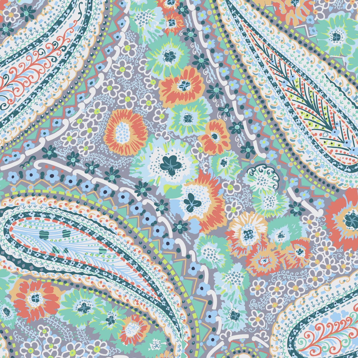 Large Spinner Luggage - Citrus Paisley