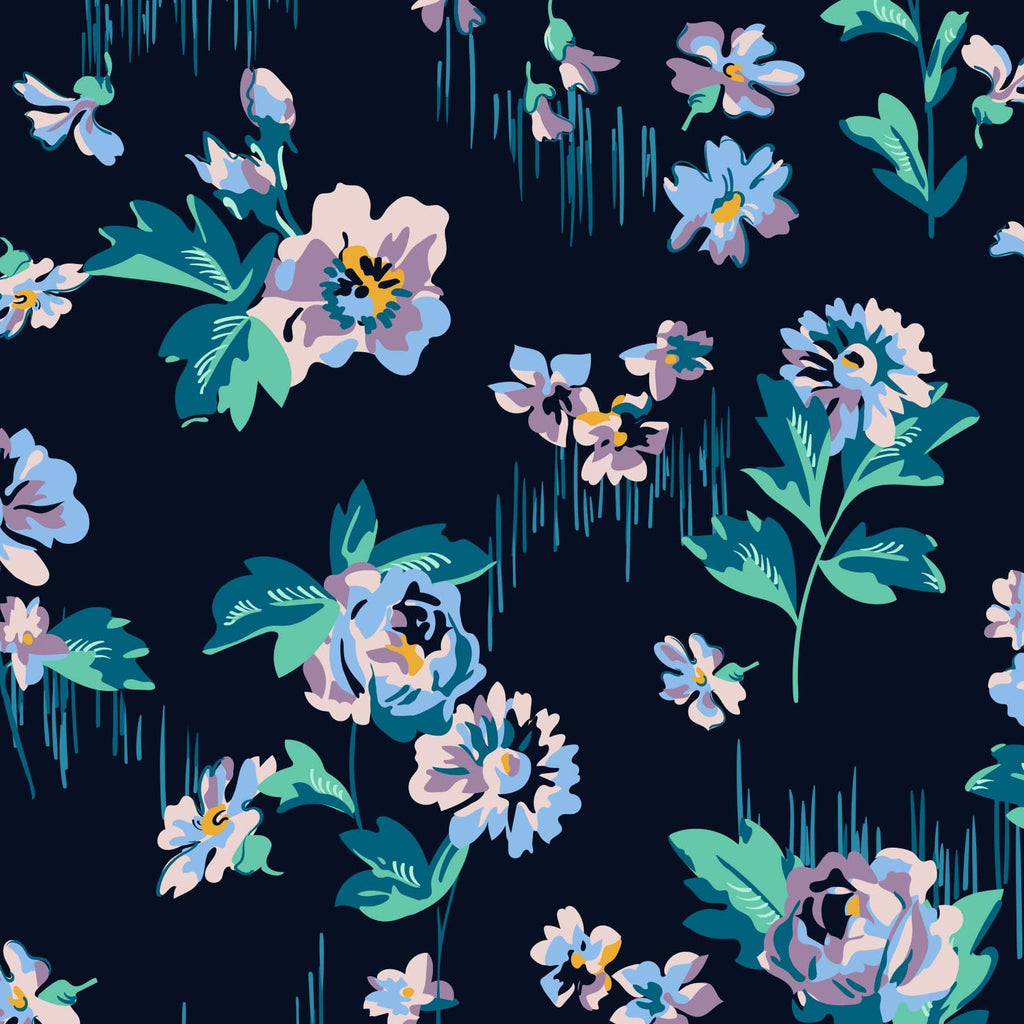 Lay Flat Travel Bag - Navy Garden