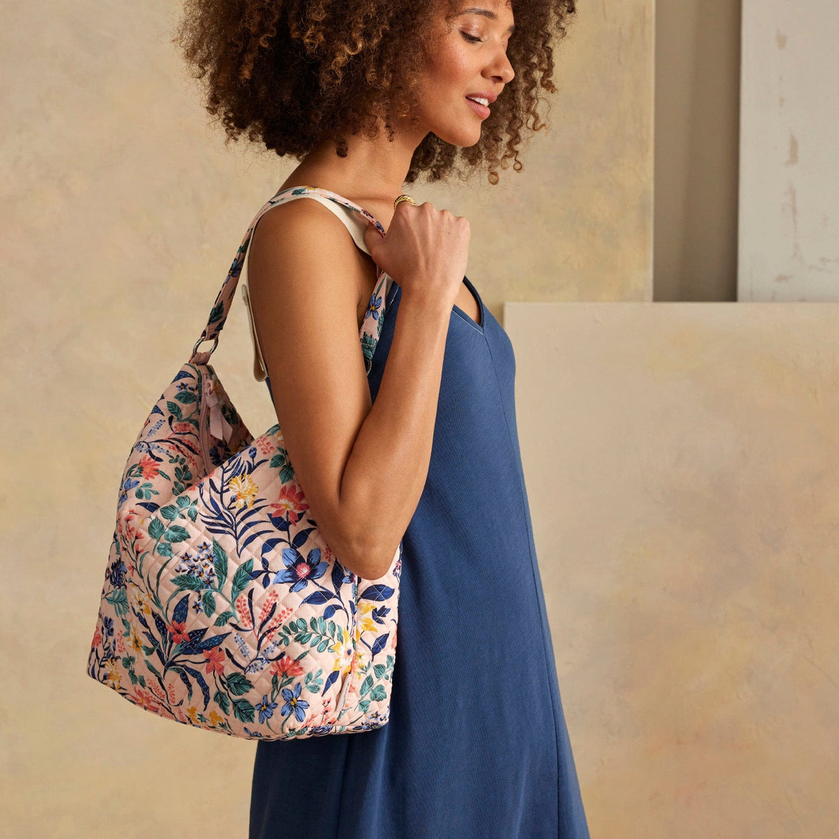 Oversized Hobo Shoulder Bag - Paradise Coral