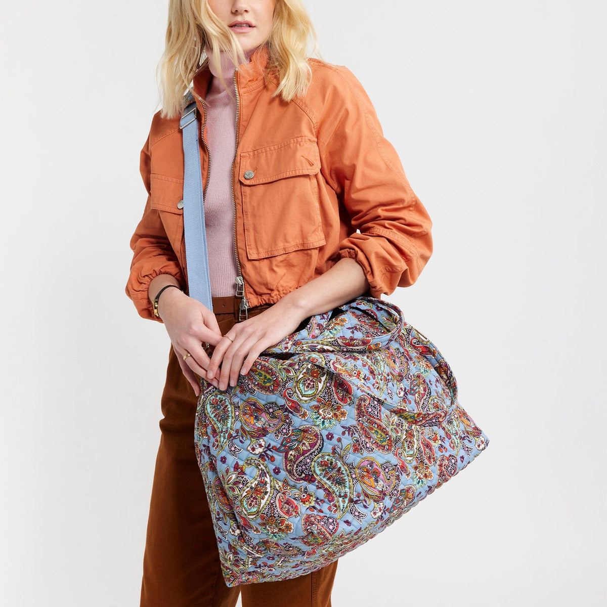 Overnight Travel Tote Bag - Provence Paisley