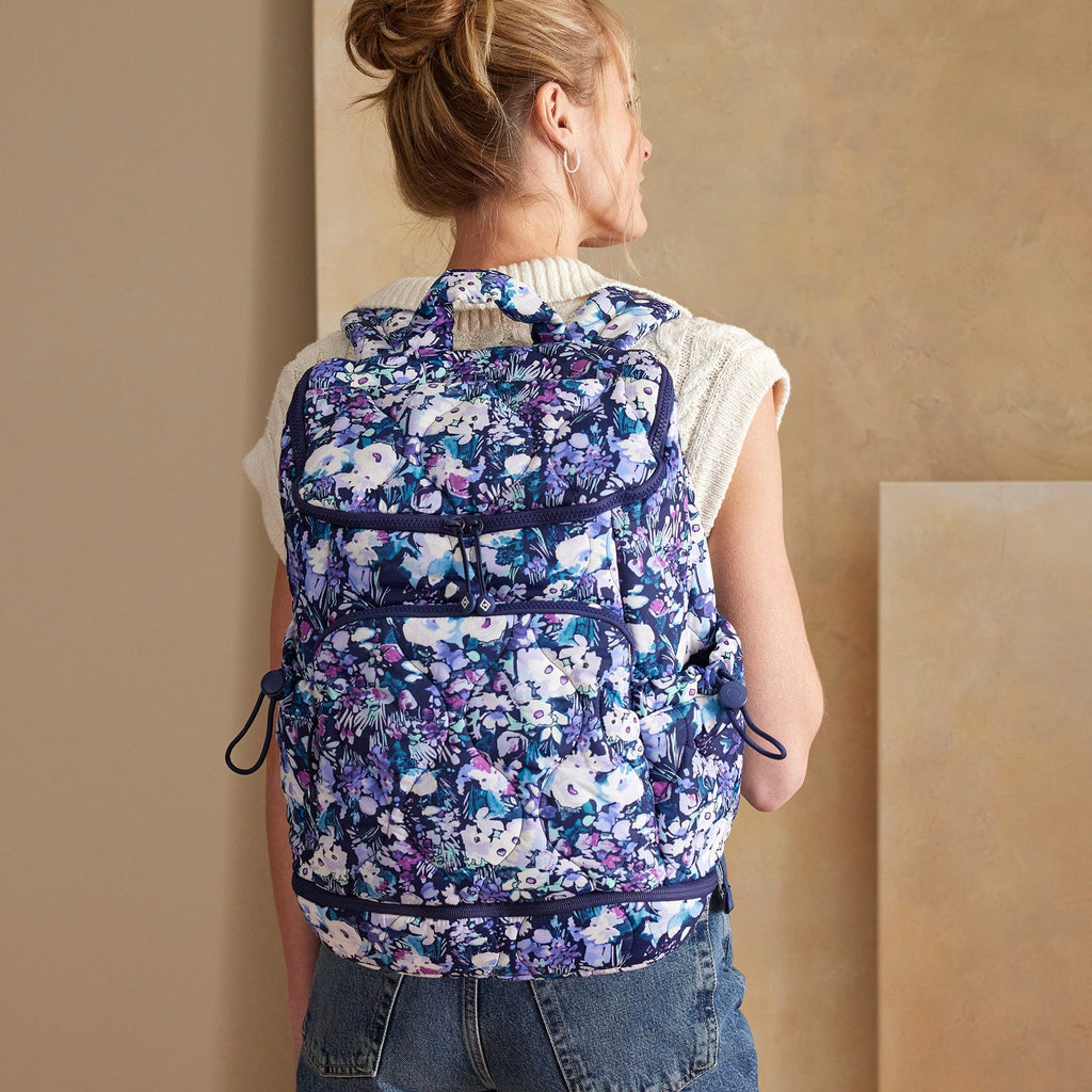Featherweight Commuter Backpack - Artist's Garden Purple