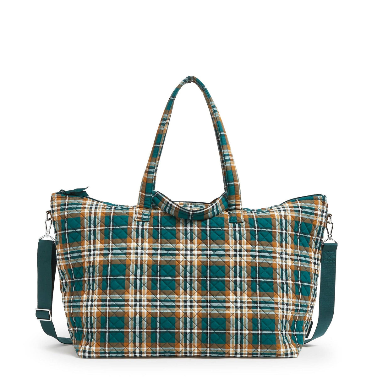 Overnight Travel Tote Bag - Orchard Plaid