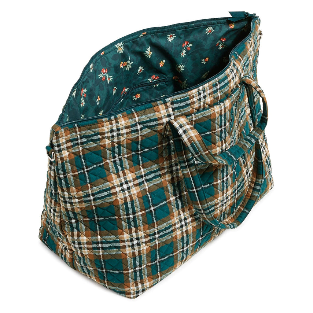 Overnight Travel Tote Bag - Orchard Plaid