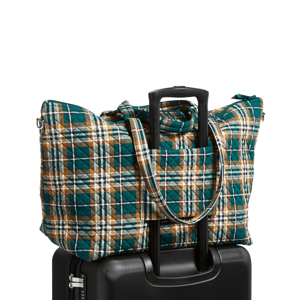 Overnight Travel Tote Bag - Orchard Plaid