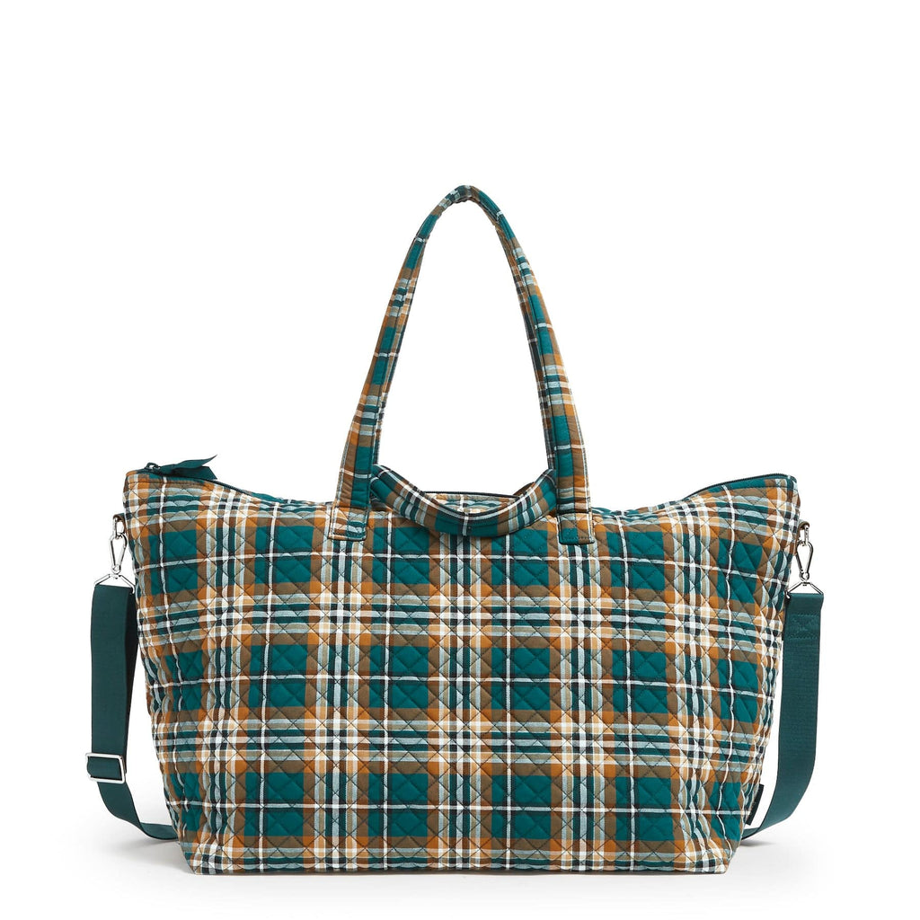 Overnight Travel Tote Bag - Orchard Plaid