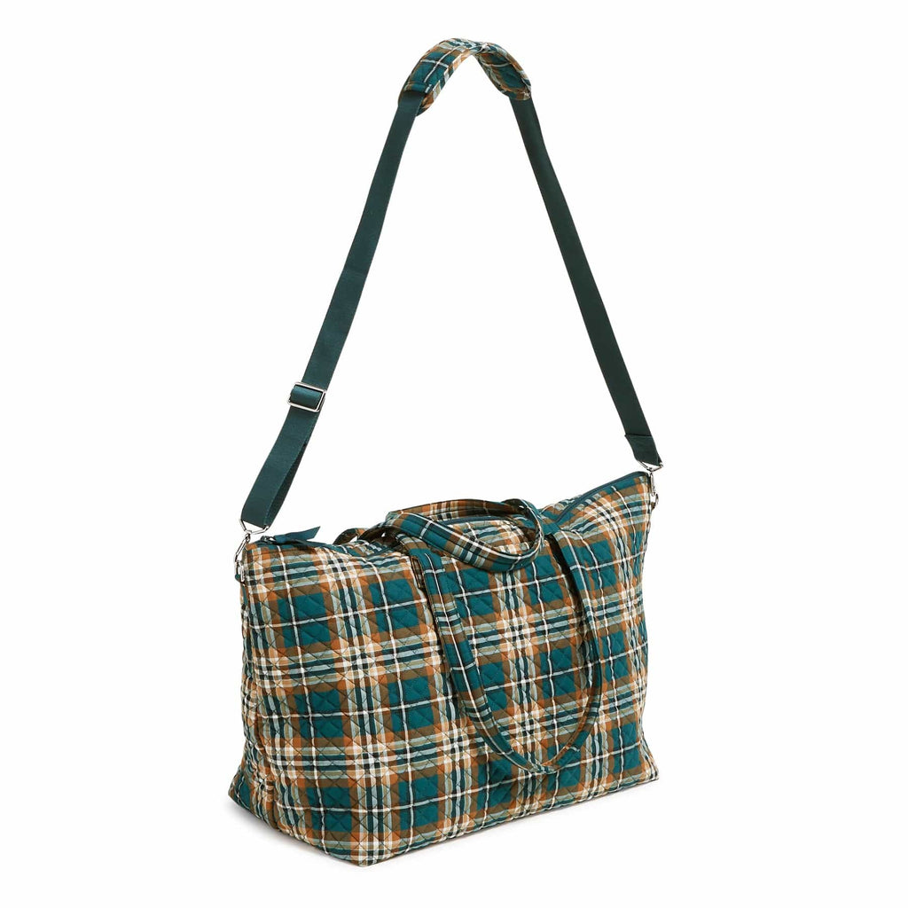 Overnight Travel Tote Bag - Orchard Plaid