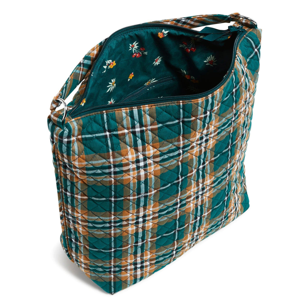 Oversized Hobo Shoulder Bag - Orchard Plaid