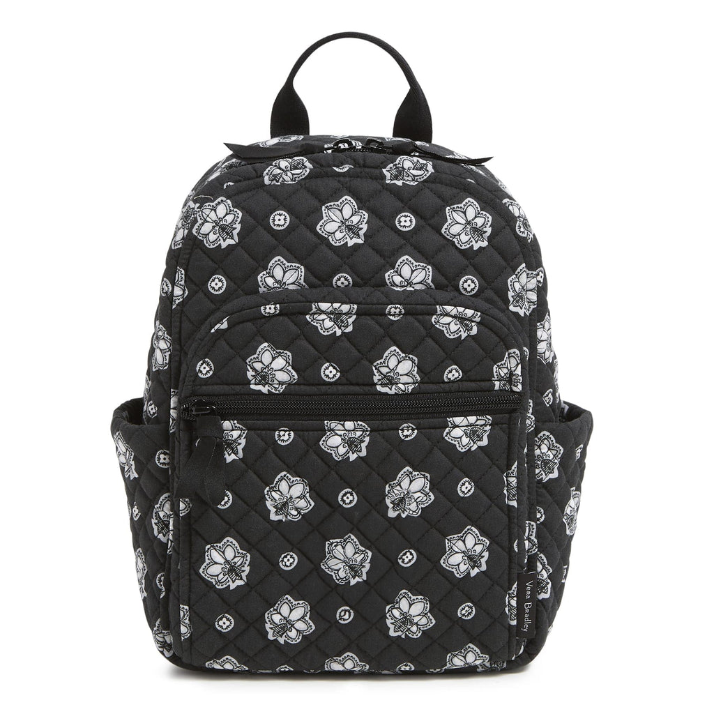 Small Backpack - Bandana Paisley - Silver and Black