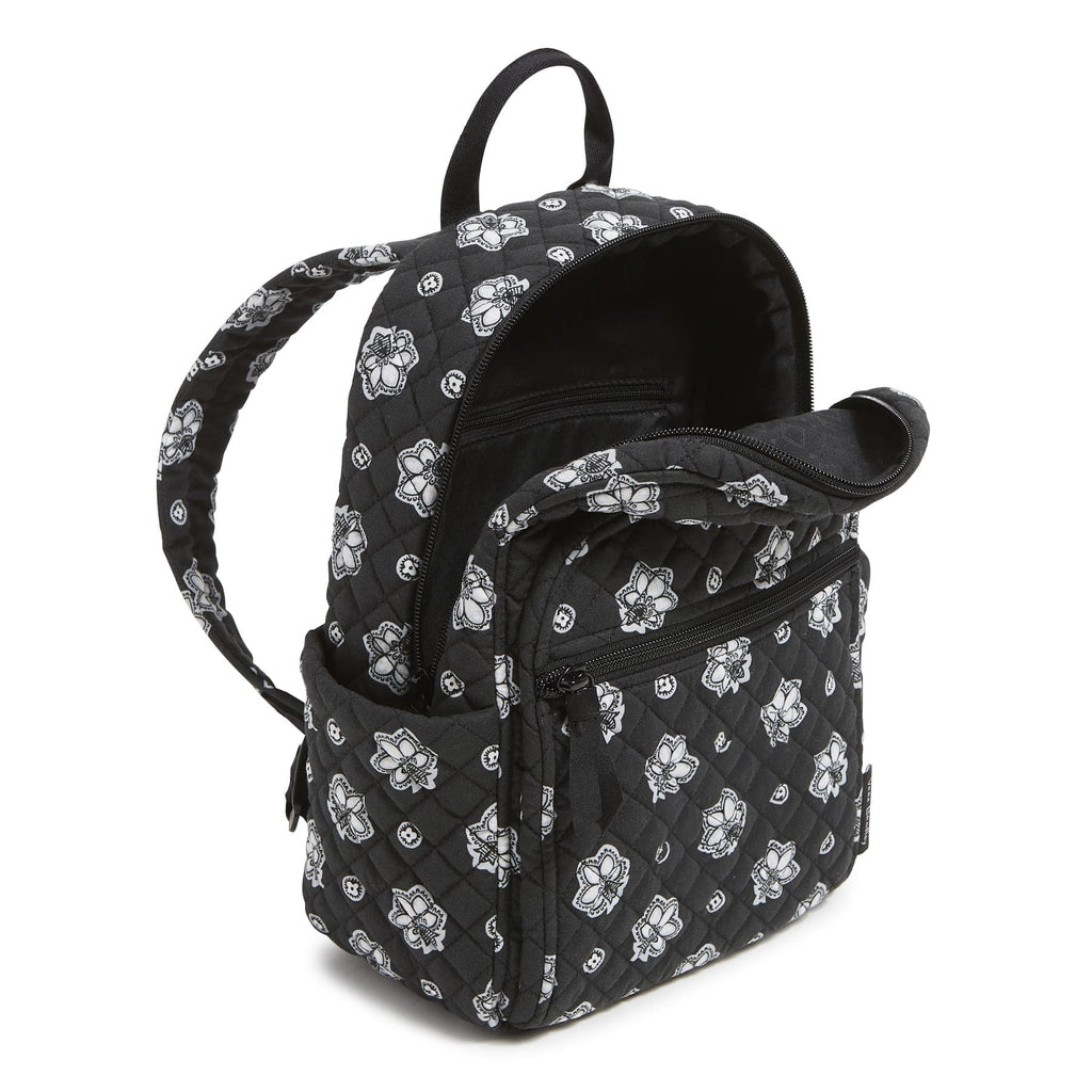 Small Backpack - Bandana Paisley - Silver and Black
