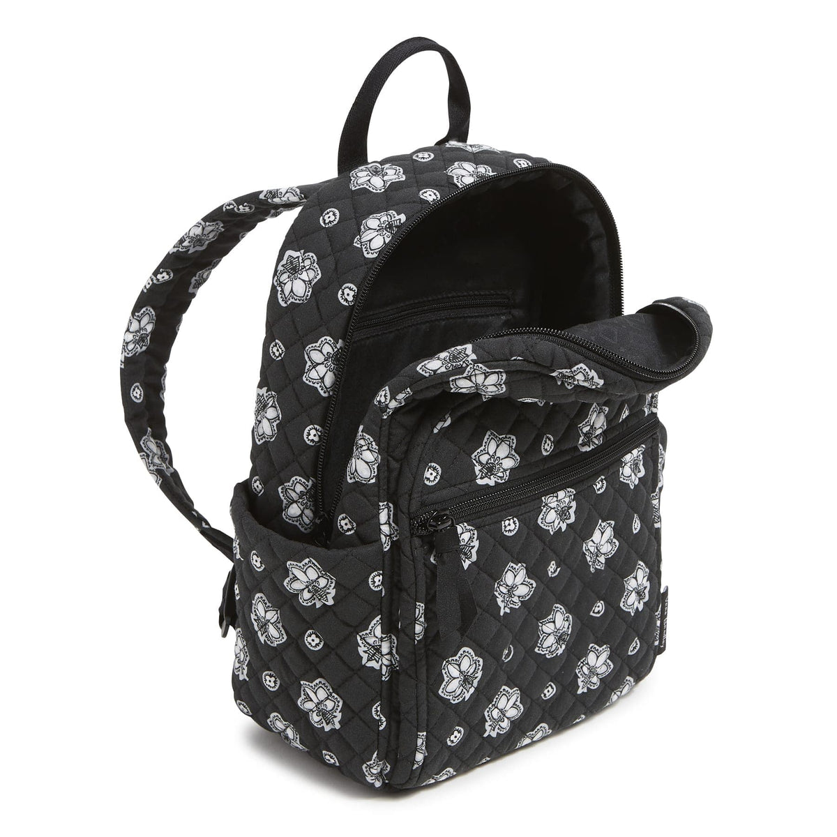 Small Backpack - Bandana Paisley - Silver and Black