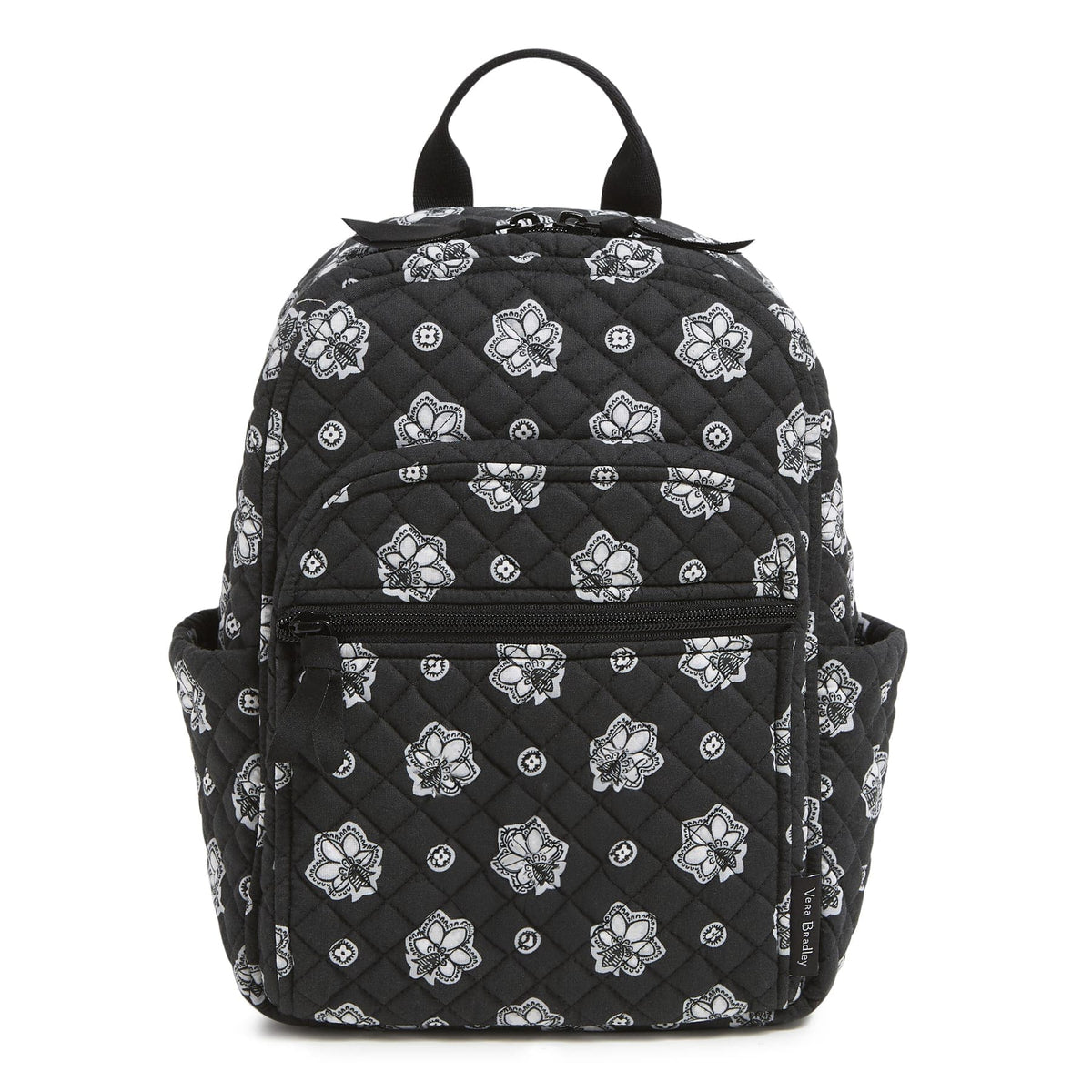Small Backpack - Bandana Paisley - Silver and Black