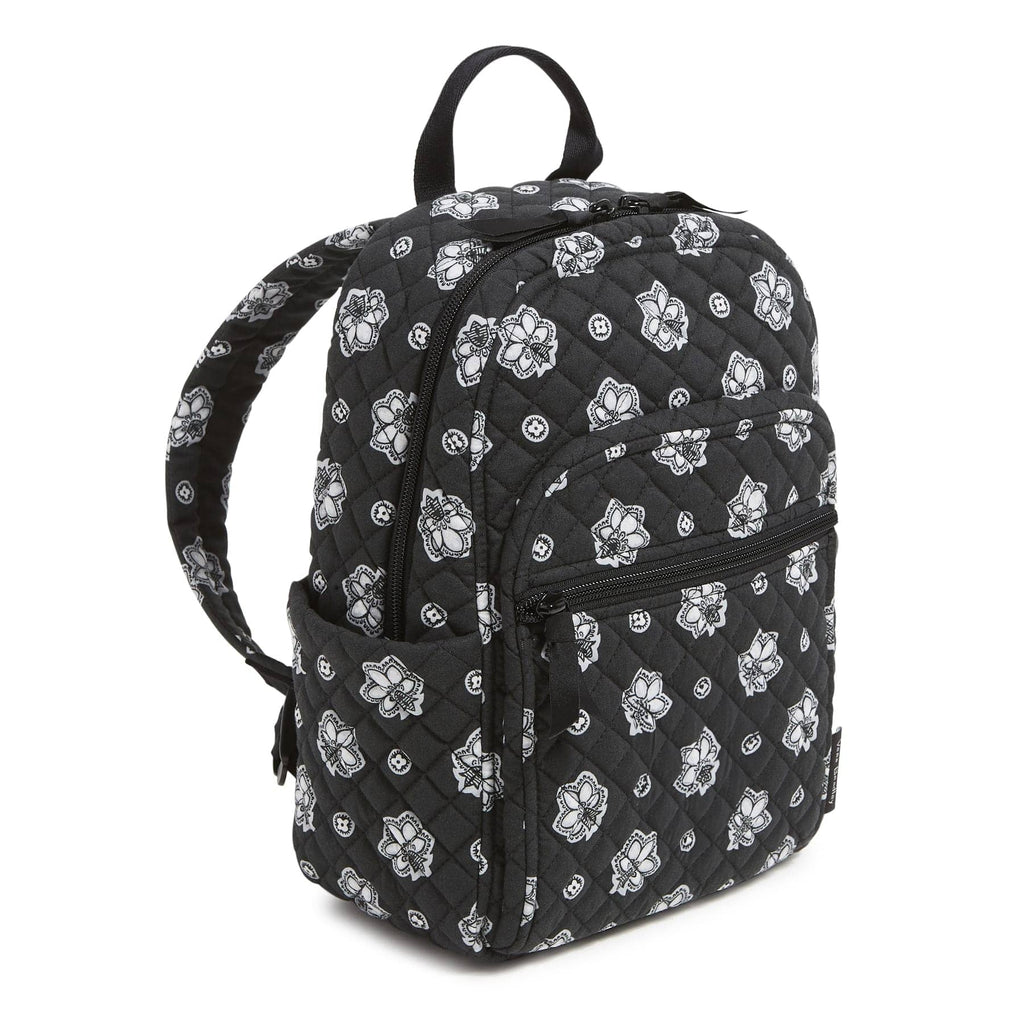 Small Backpack - Bandana Paisley - Silver and Black