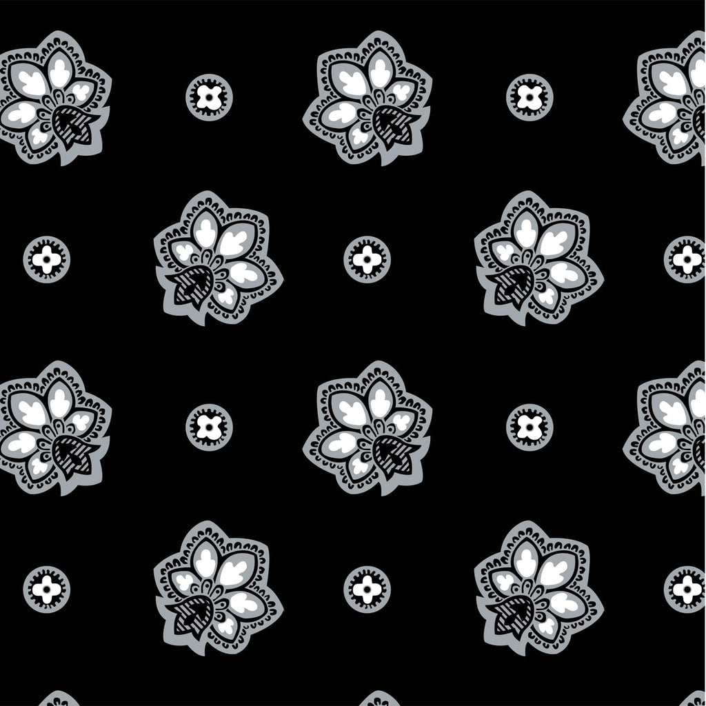 Small Backpack - Bandana Paisley - Silver and Black