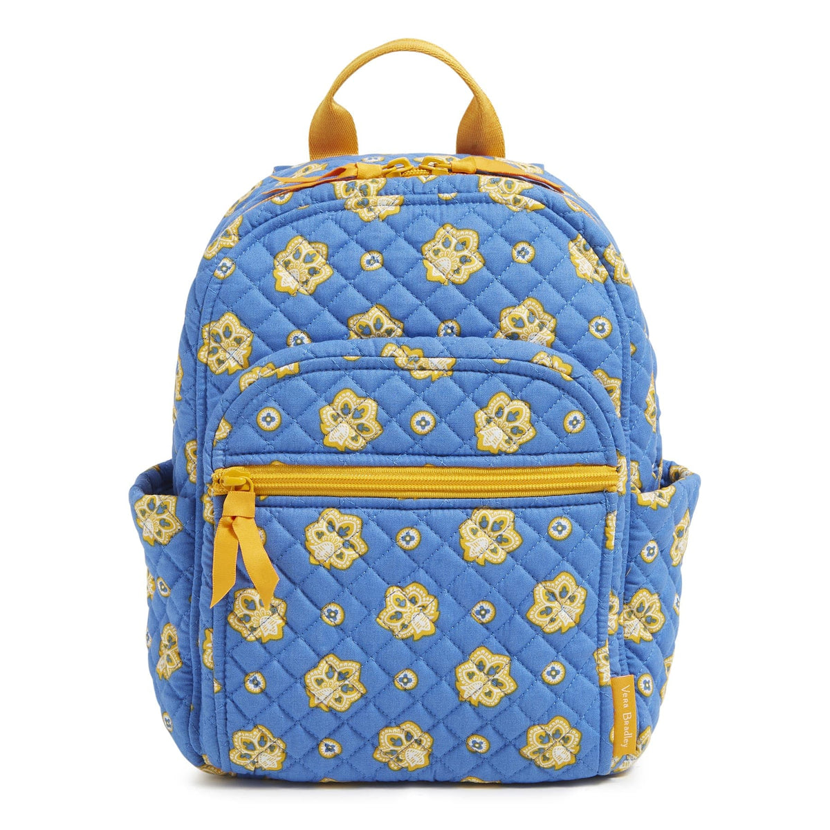 Small Backpack - Bandana Paisley - Powder Blue and Gold