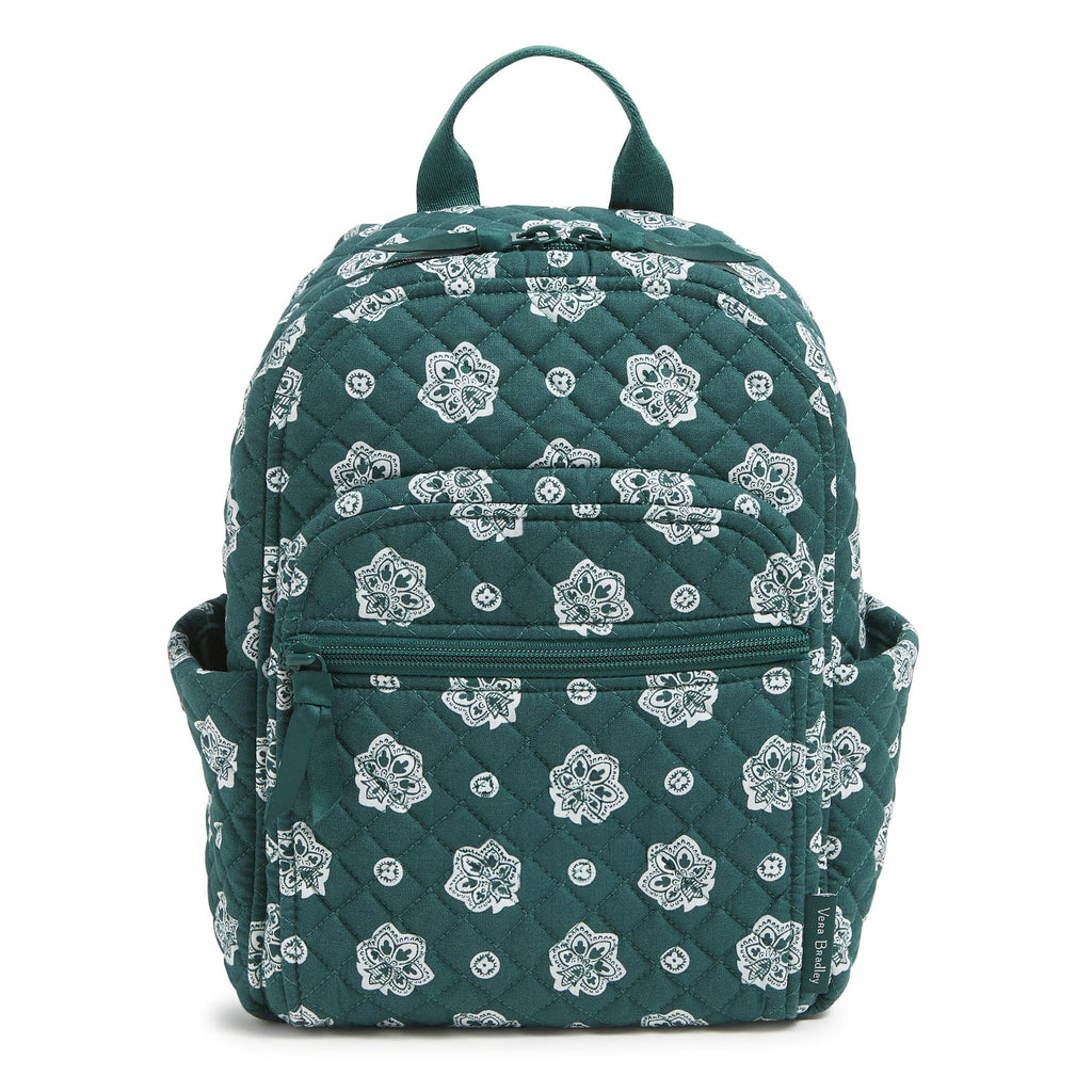 Small Backpack - Bandana Paisley - Gotham Green and White