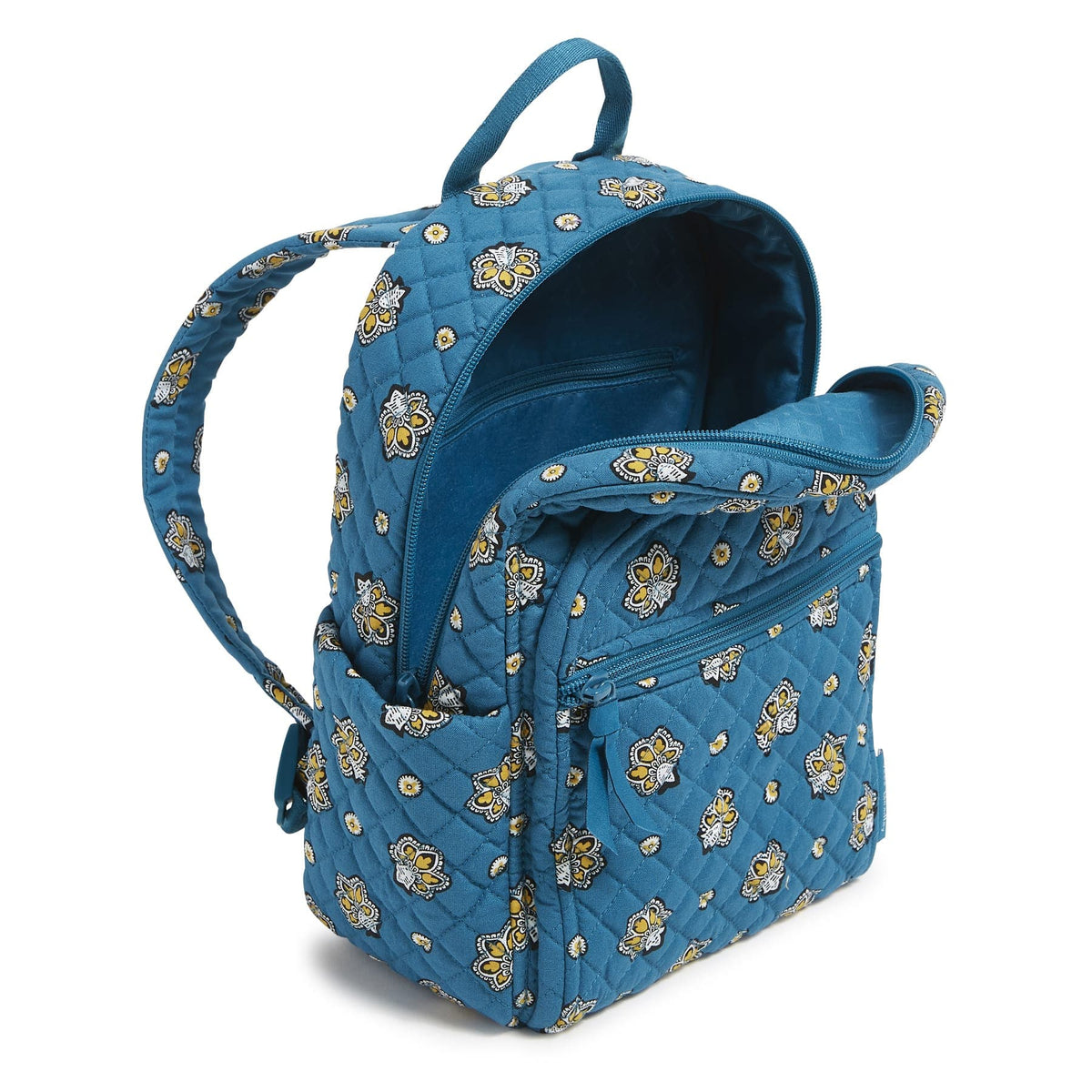 Small Backpack - Bandana Paisley - Teal and Gold