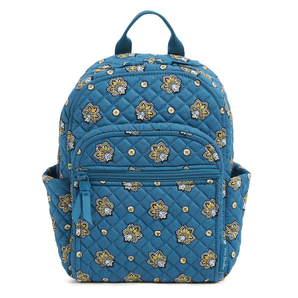 Small Backpack - Bandana Paisley - Teal and Gold