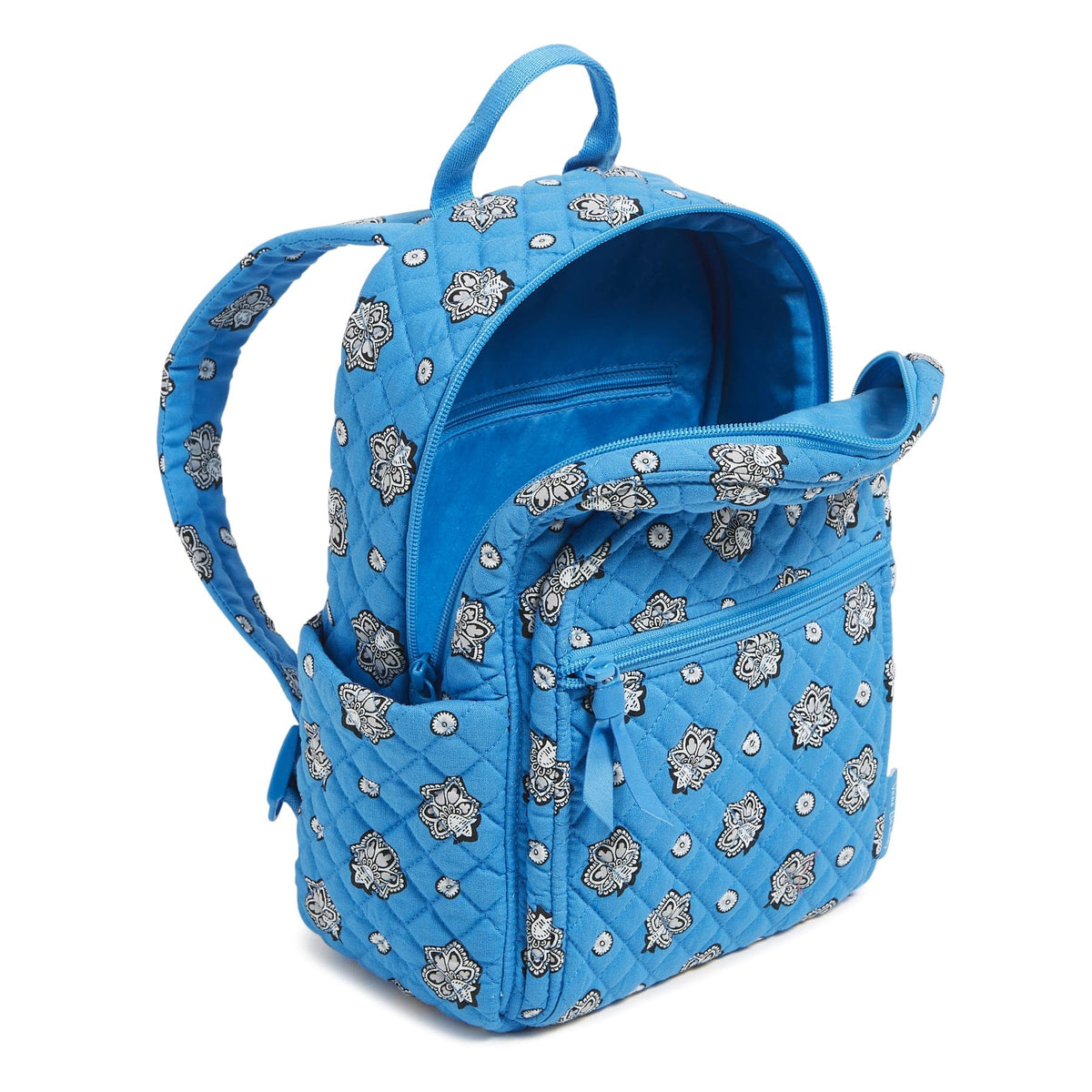 Small Backpack - Bandana Paisley - Blue and Silver
