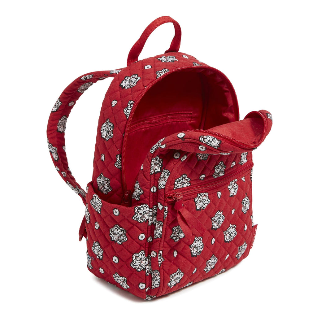 Small Backpack - Bandana Paisley - Red and Silver