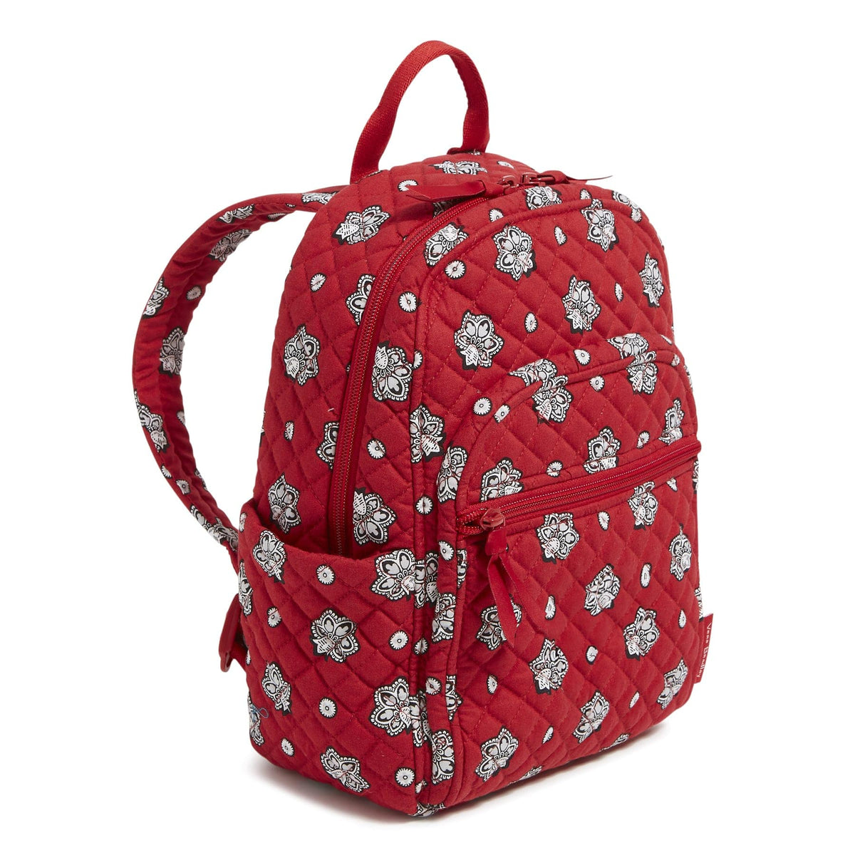 Small Backpack - Bandana Paisley - Red and Silver