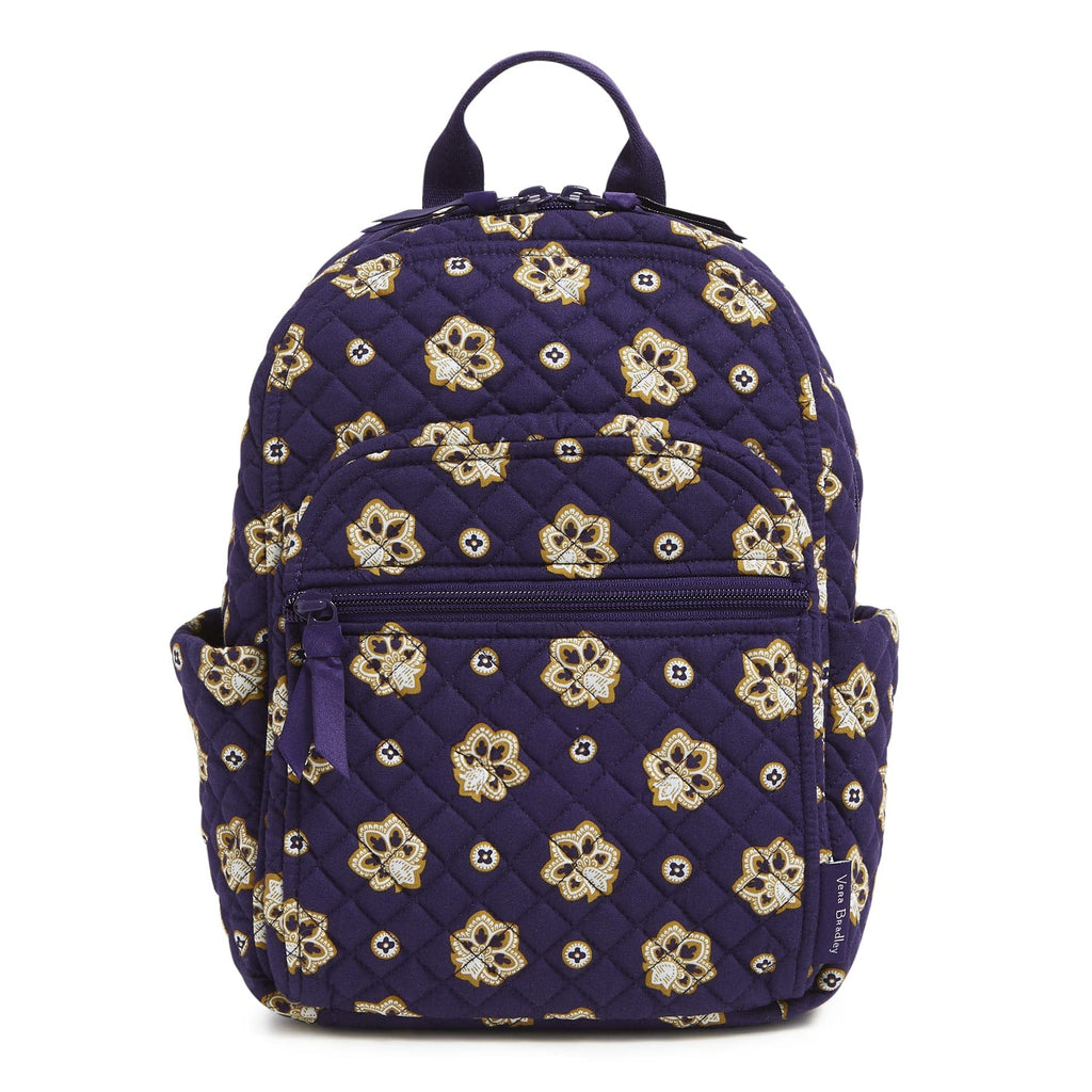 Small Backpack - Bandana Paisley - Navy Purple and Gold
