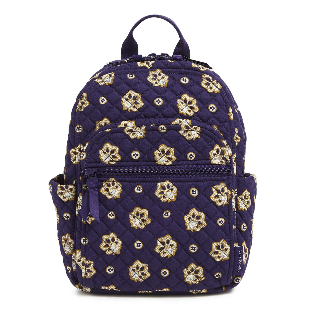 Small Backpack - Bandana Paisley - Navy Purple and Gold