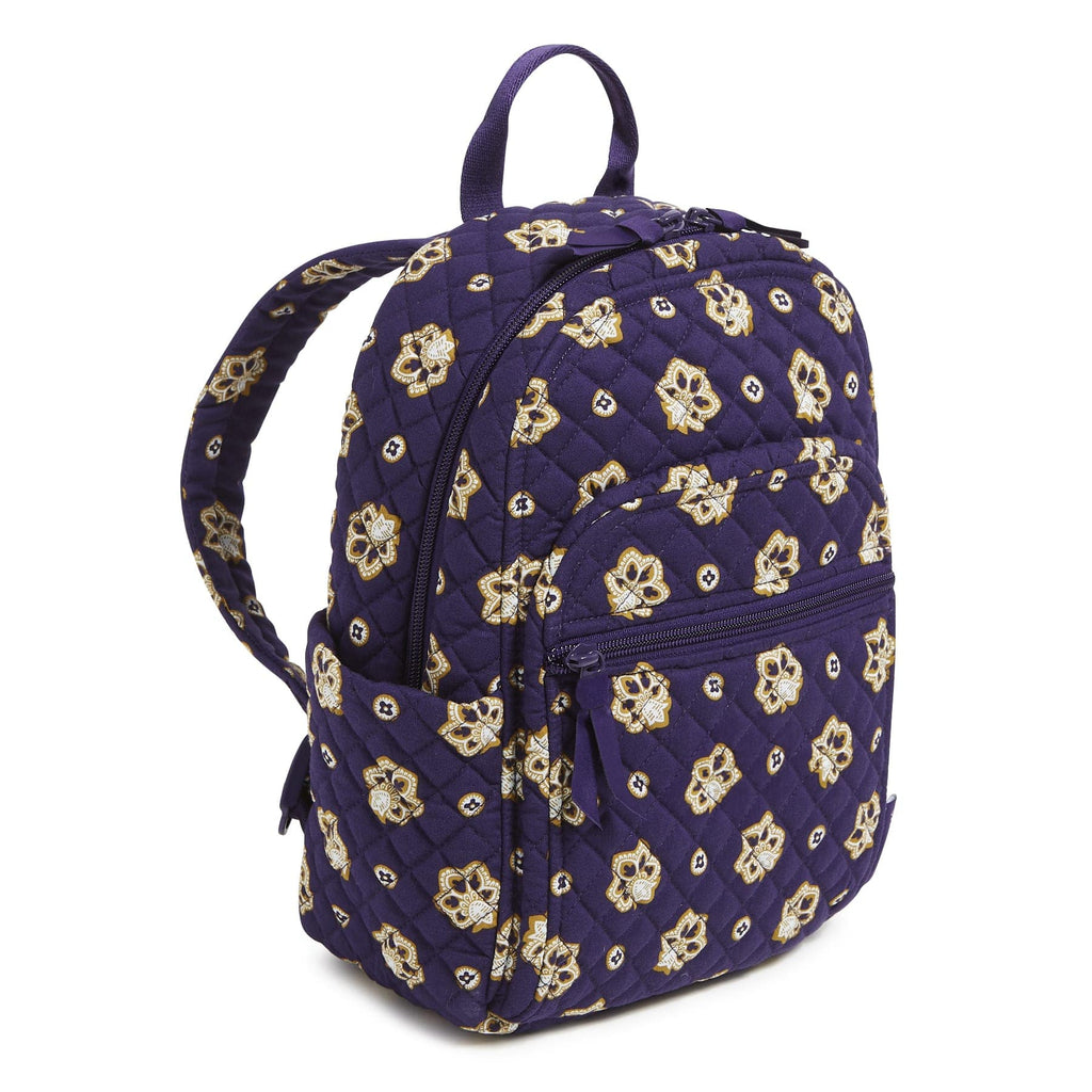 Small Backpack - Bandana Paisley - Navy Purple and Gold