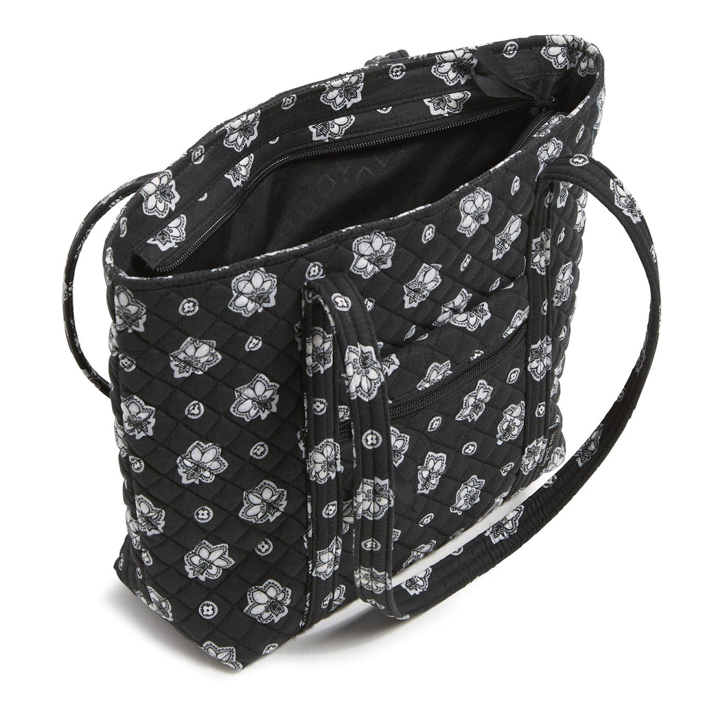 Small Vera Tote - Bandana Paisley - Silver and Black