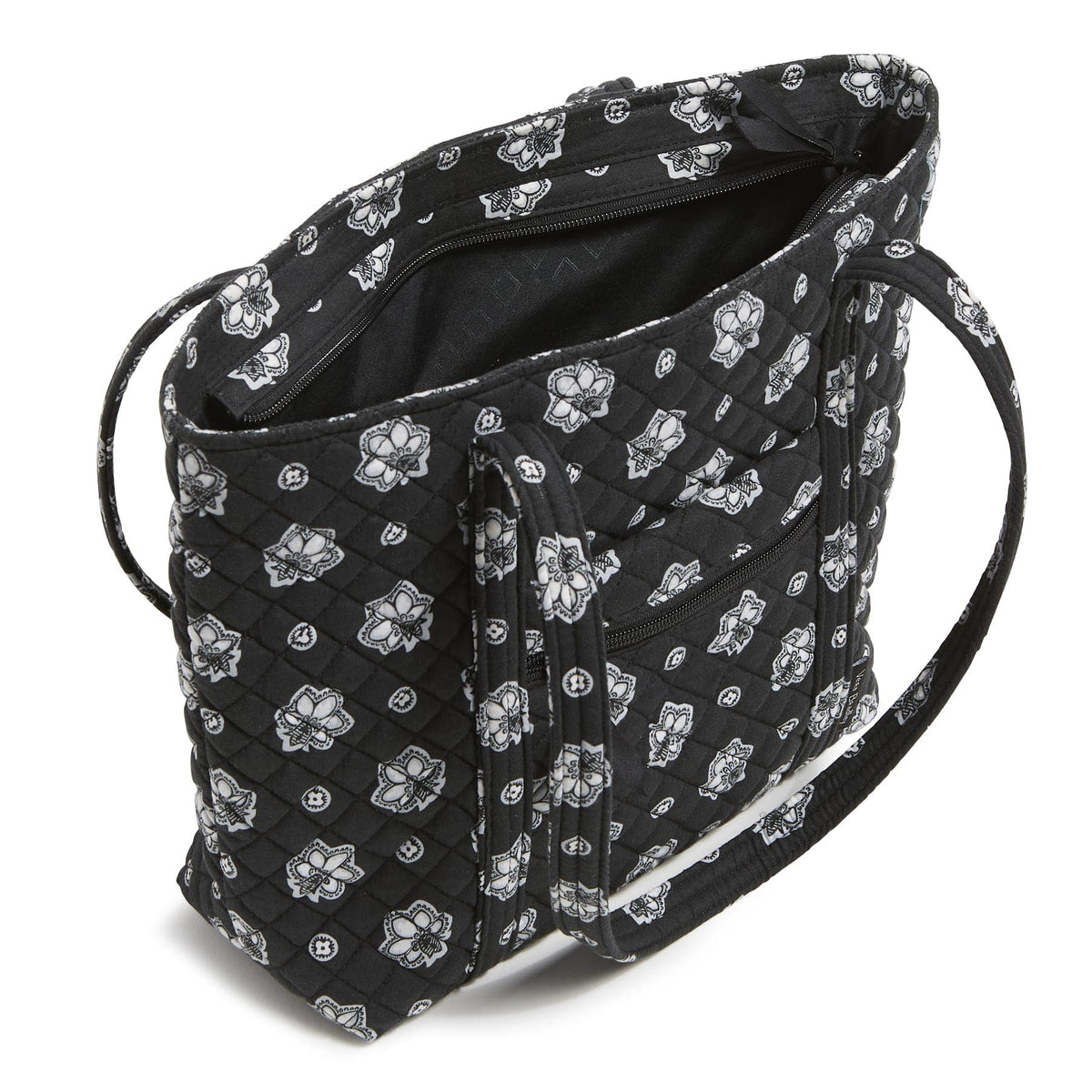 Small Vera Tote - Bandana Paisley - Silver and Black