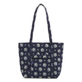 Small Vera Tote - Bandana Paisley - Navy and Neon Green