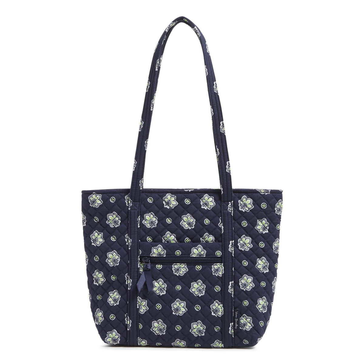 Small Vera Tote - Bandana Paisley - Navy and Neon Green