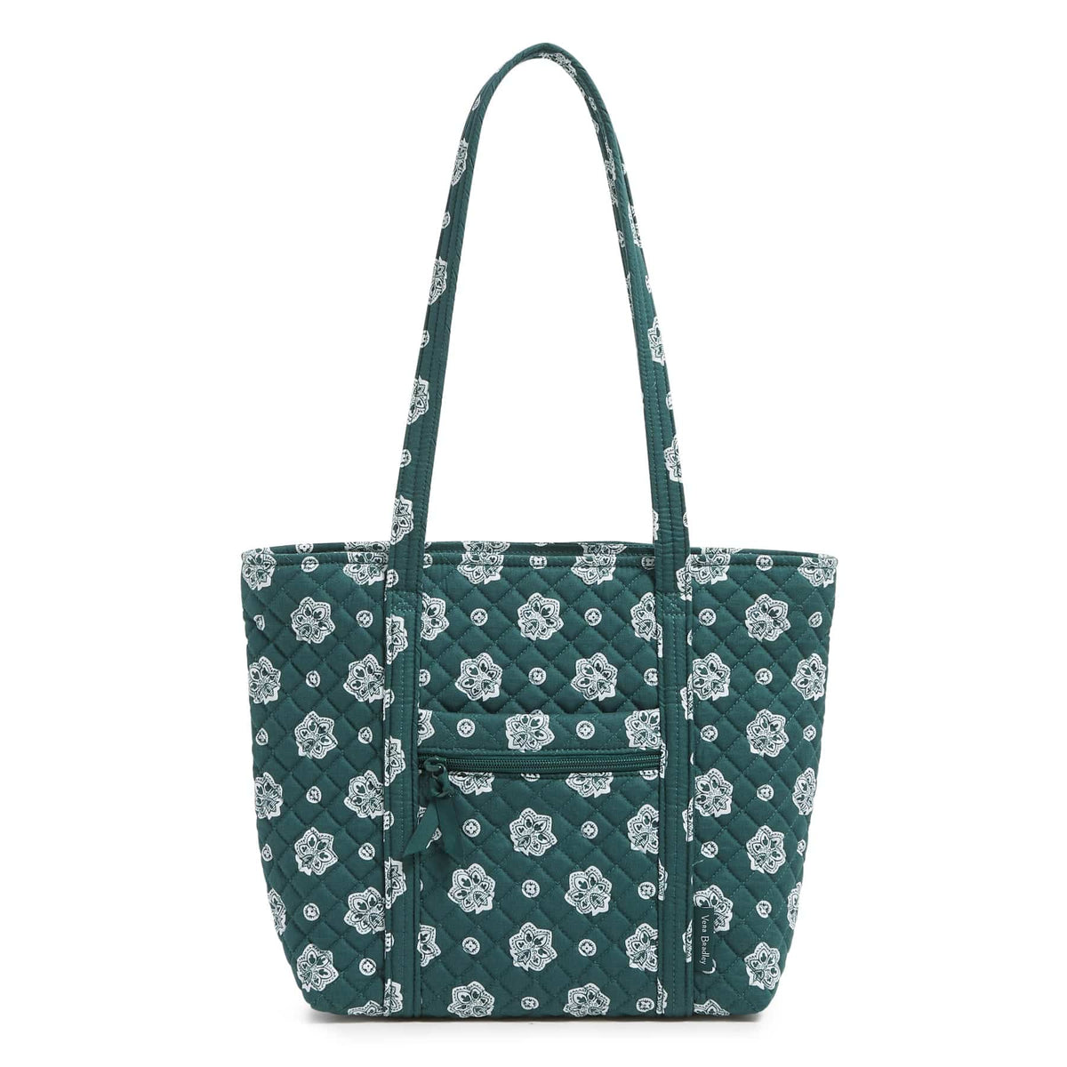 Small Vera Tote - Bandana Paisley - Gotham Green and White