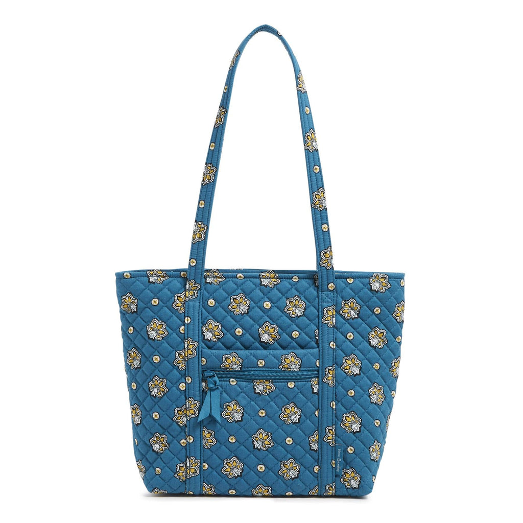 Small Vera Tote - Bandana Paisley - Teal and Gold