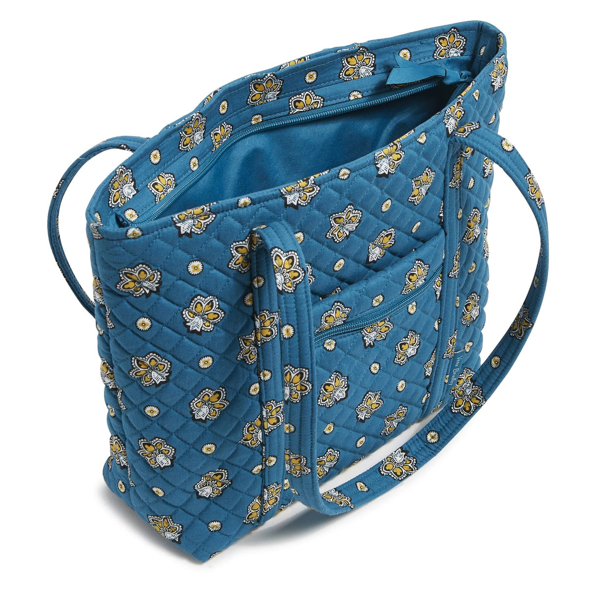 Small Vera Tote - Bandana Paisley - Teal and Gold