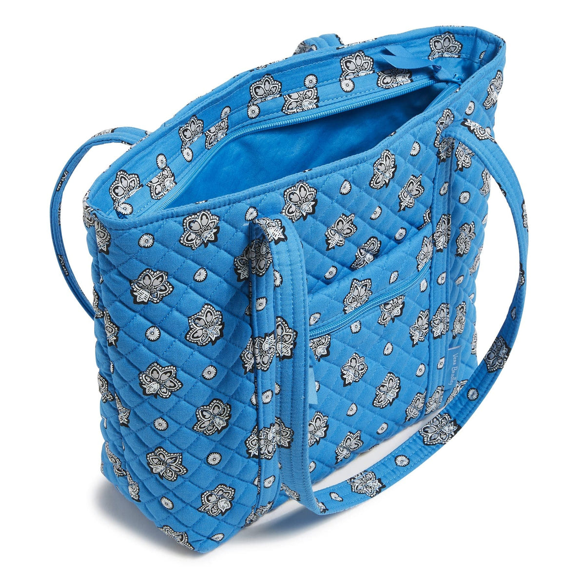 Small Vera Tote - Bandana Paisley - Blue and Silver