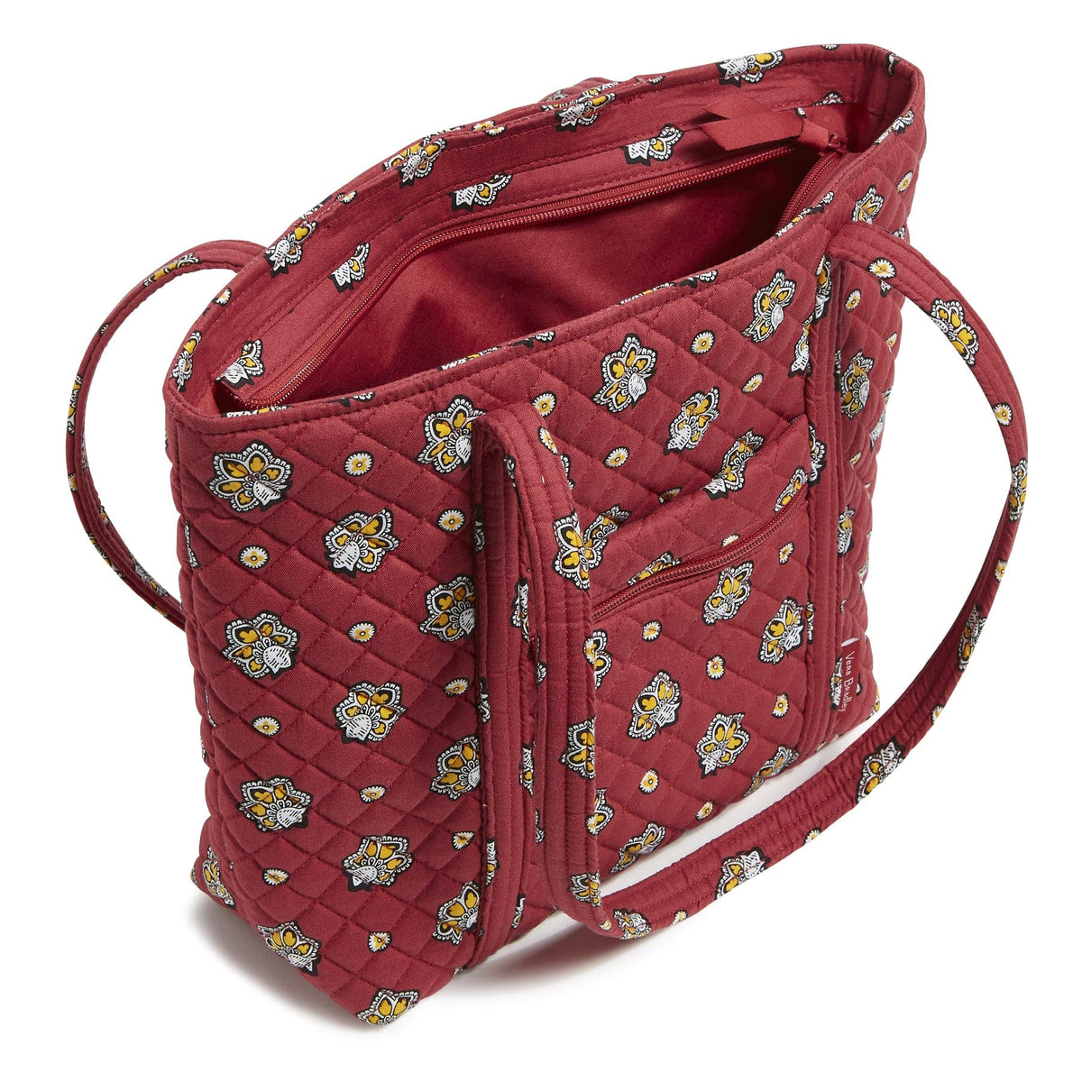 Small Vera Tote - Bandana Paisley - Maroon Red and Yellow